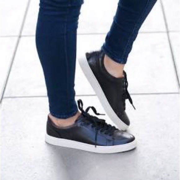 Frye Womens Mindy Black Low Top Leather Lace Up Sneaker Shoes - Picture 2 of 11